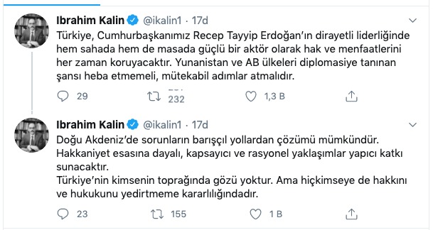 Cumhurbaşkanlığı Sözcüsü Kalın: Türkiye'nin kimsenin toprağında gözü yoktur